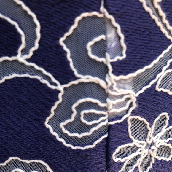FOXIEDOX Blue/White Embroidered Tulip Dress NEW 4 - Picture 10 of 12